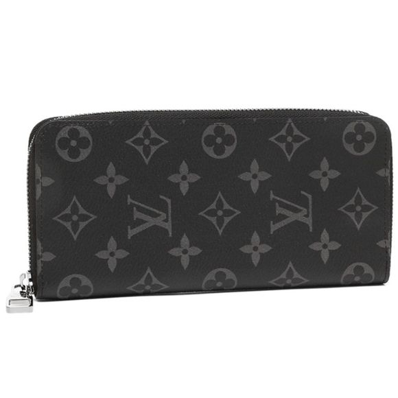 Louis Vuitton Zippy Wallet Vertical Monogram Leather Gray Long Wallet Handbag - Picture 1 of 7